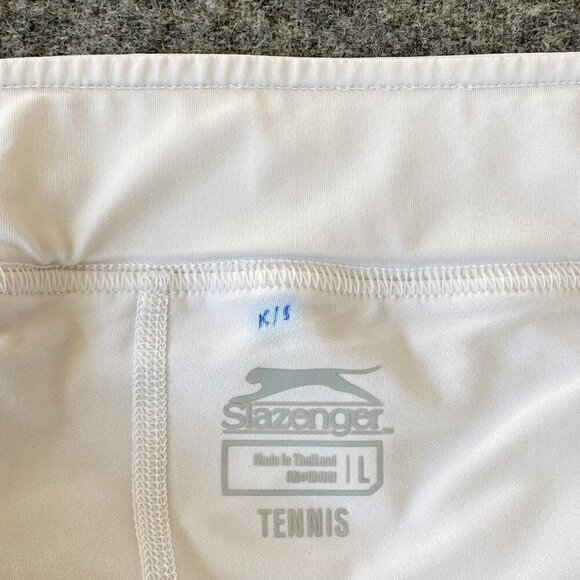 Slazenger Womens White Tennis Pickleball 14" Skort Size L Built-in Shorts Pocket - Picture 7 of 11